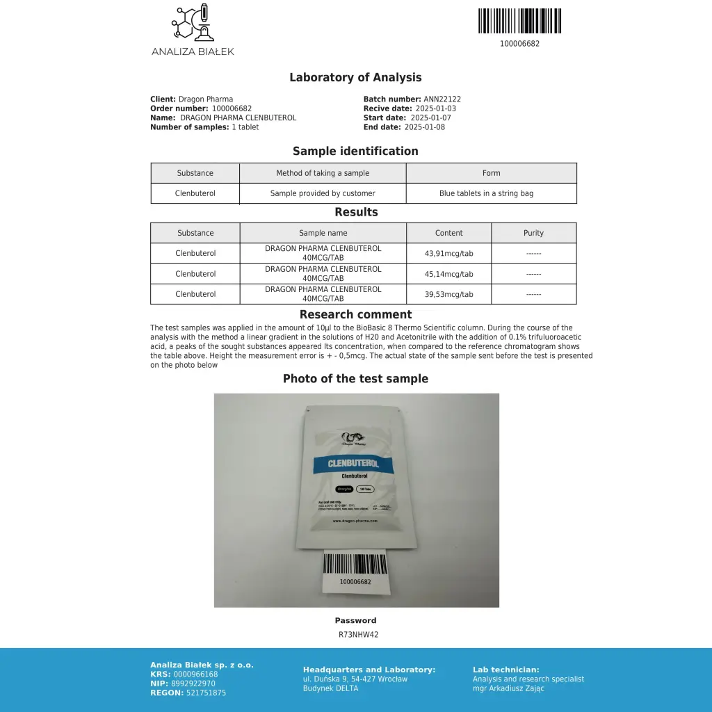 CLENBUTEROL 40mcg CLENBUTEROL 40mcg