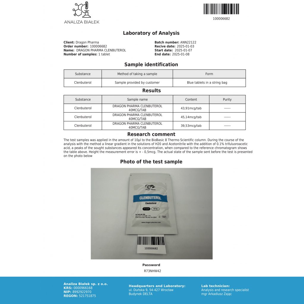 CLENBUTEROL 40mcg CLENBUTEROL 40mcg
