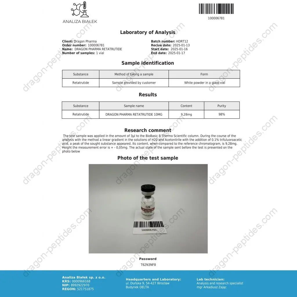 Retatrutide lab test